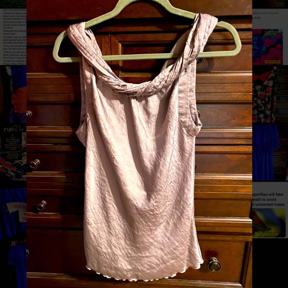 Silver dress tank top
